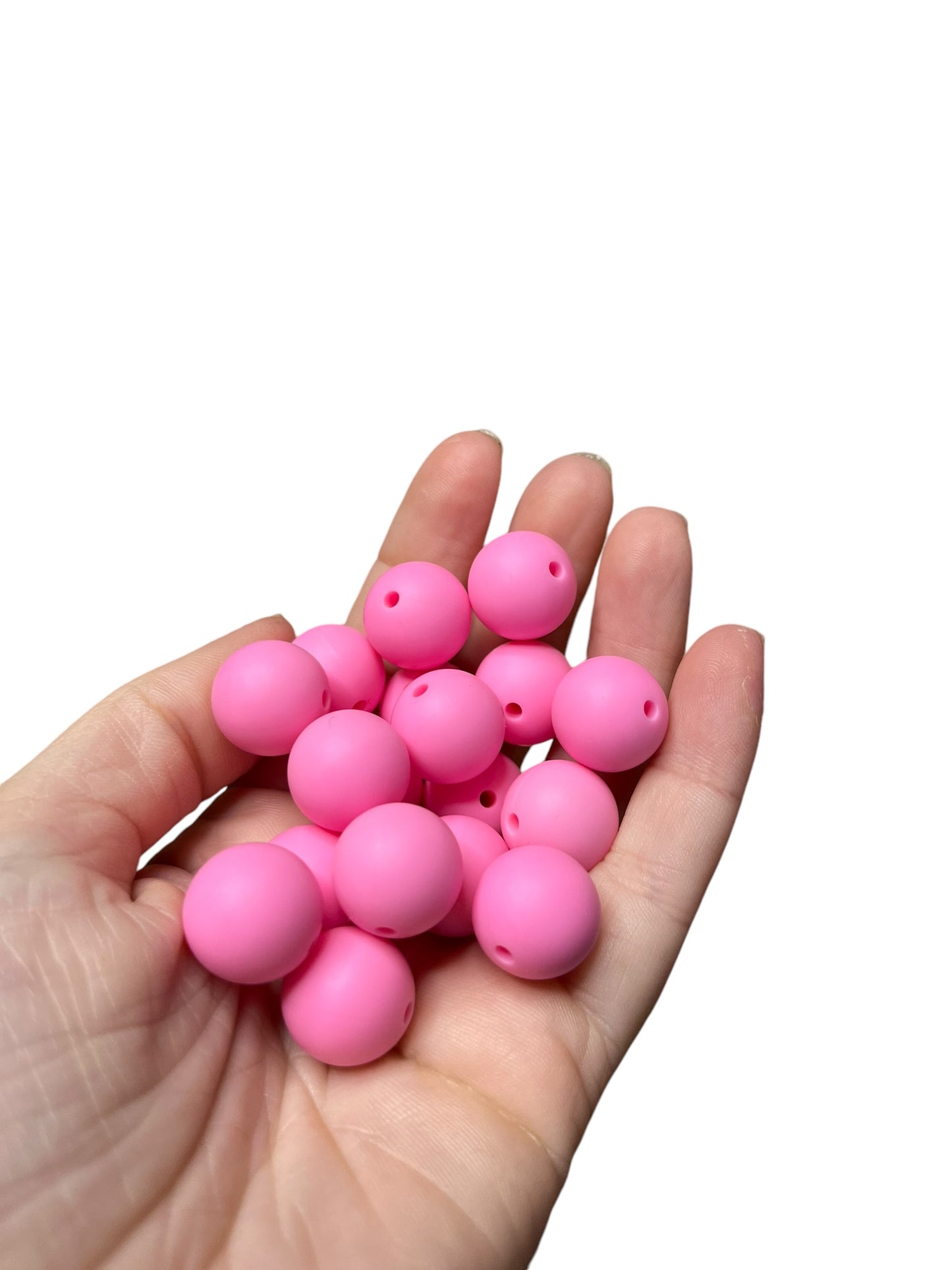 15mm Silicone Beads - Bubblegum Pink