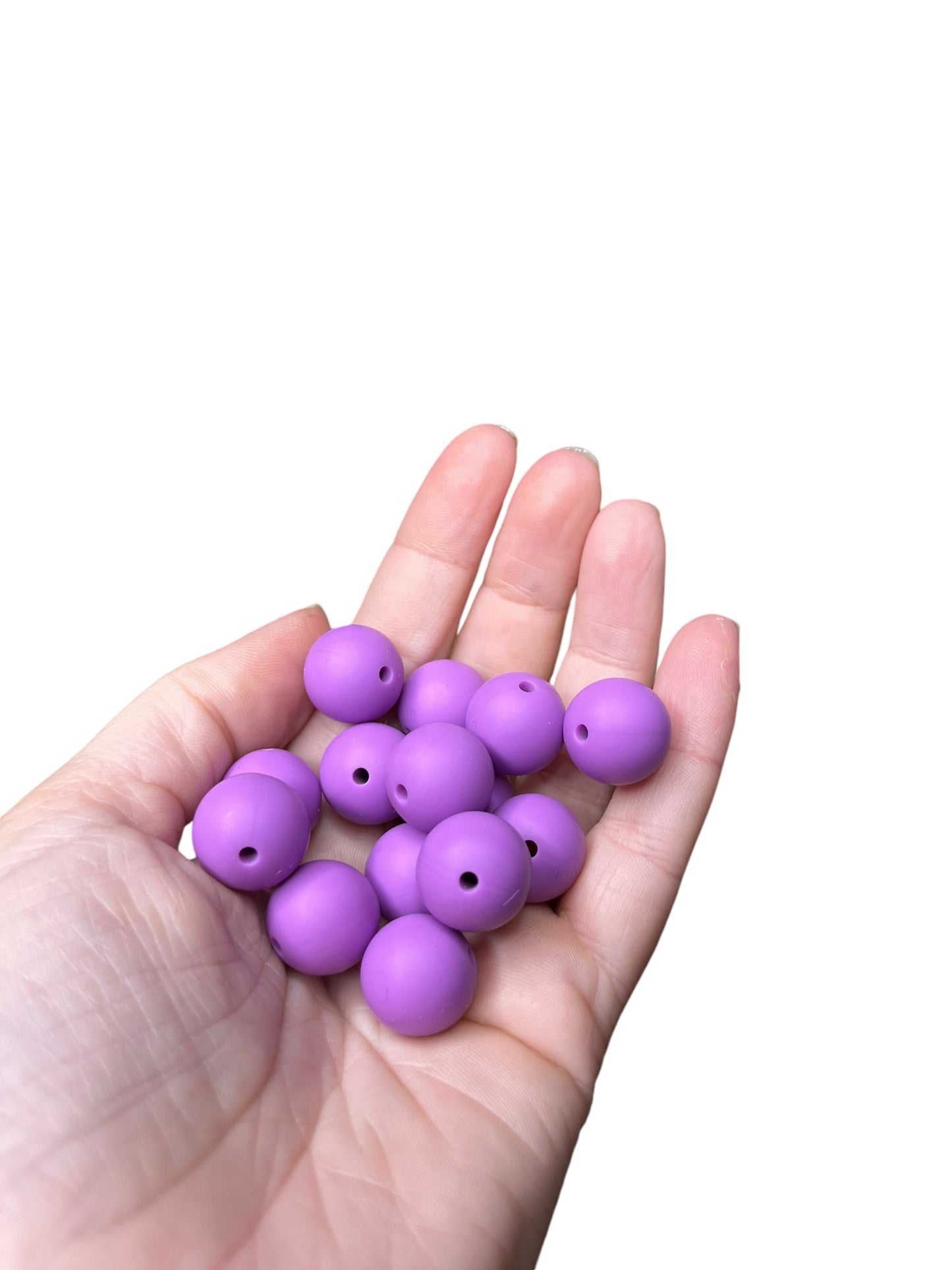 15mm Silicone Beads - purple