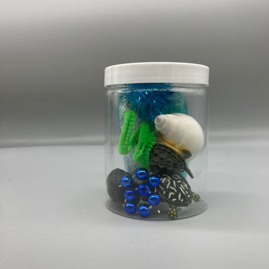 Play Doh Sensory Jar - Turtle