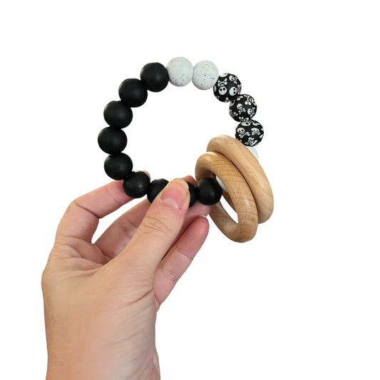 Wood Rattle Teething Ring