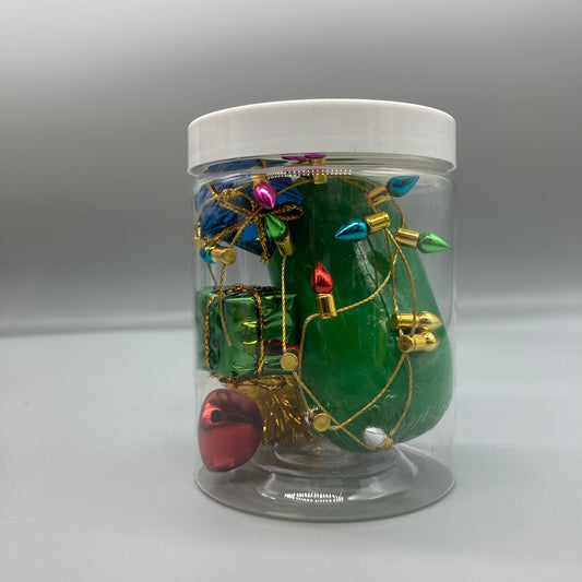 Play Doh Sensory Jar - Christmas Tree