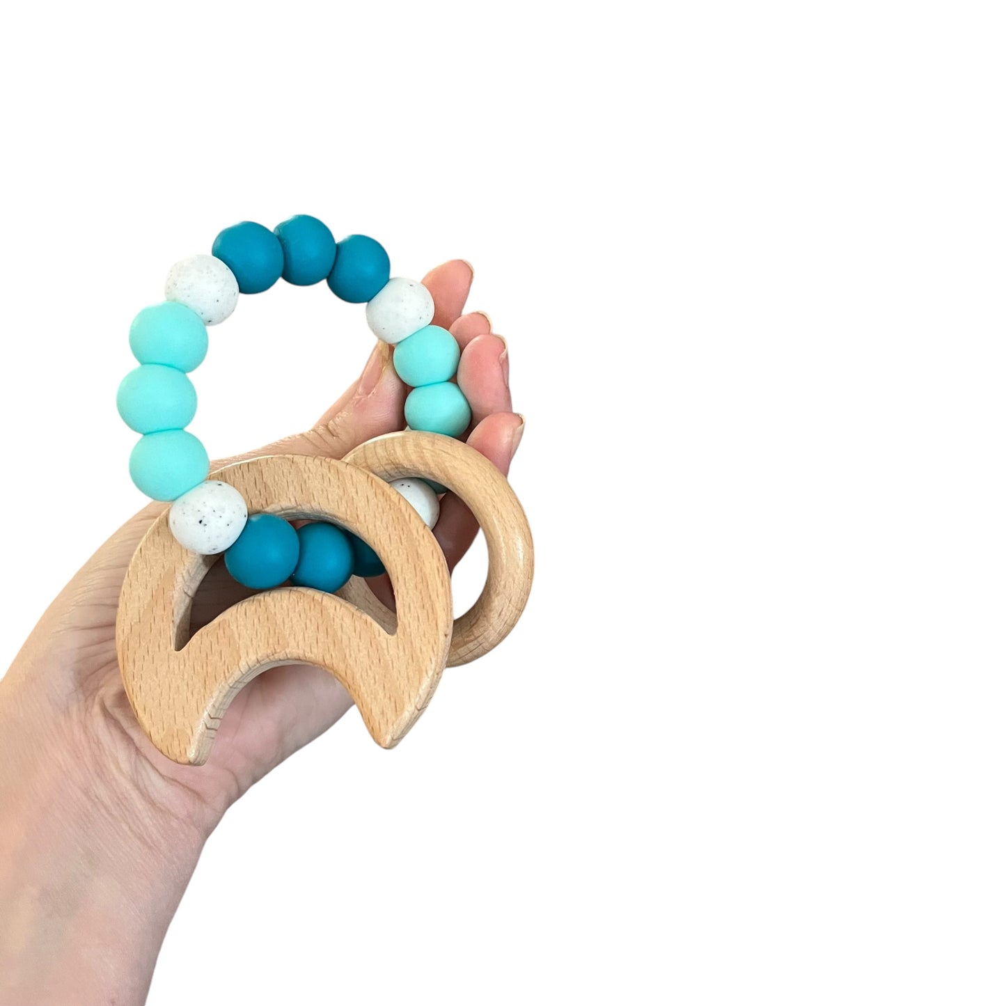 Wood Rattle Teething Ring