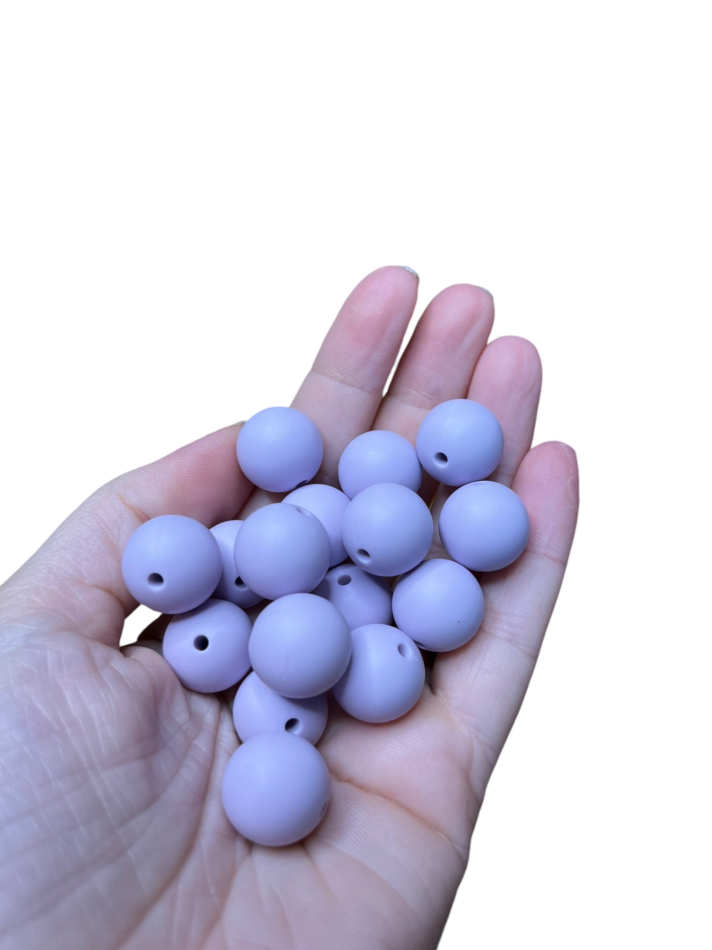 15mm Silicone Beads - Lilac