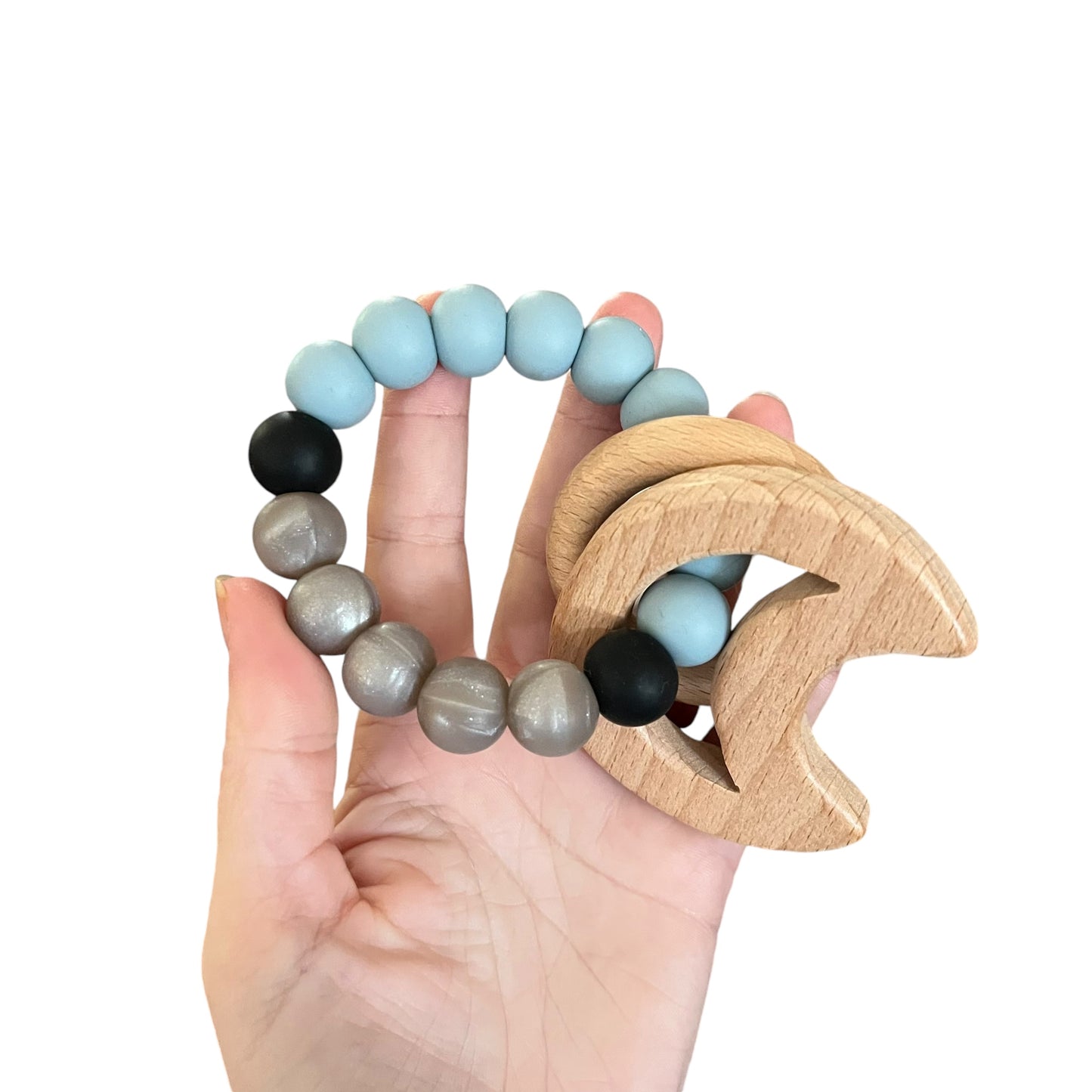 Wood Rattle Teething Ring