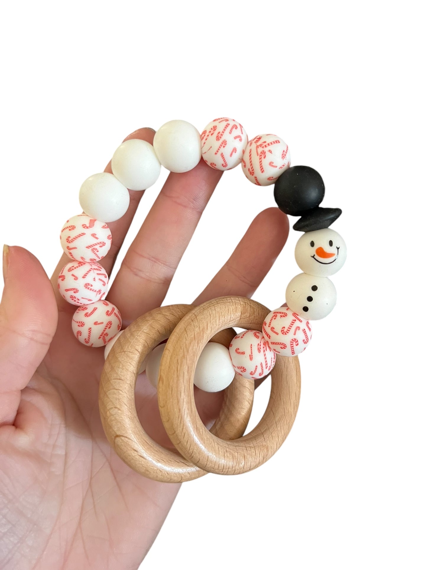 Wood Rattle Teething Ring