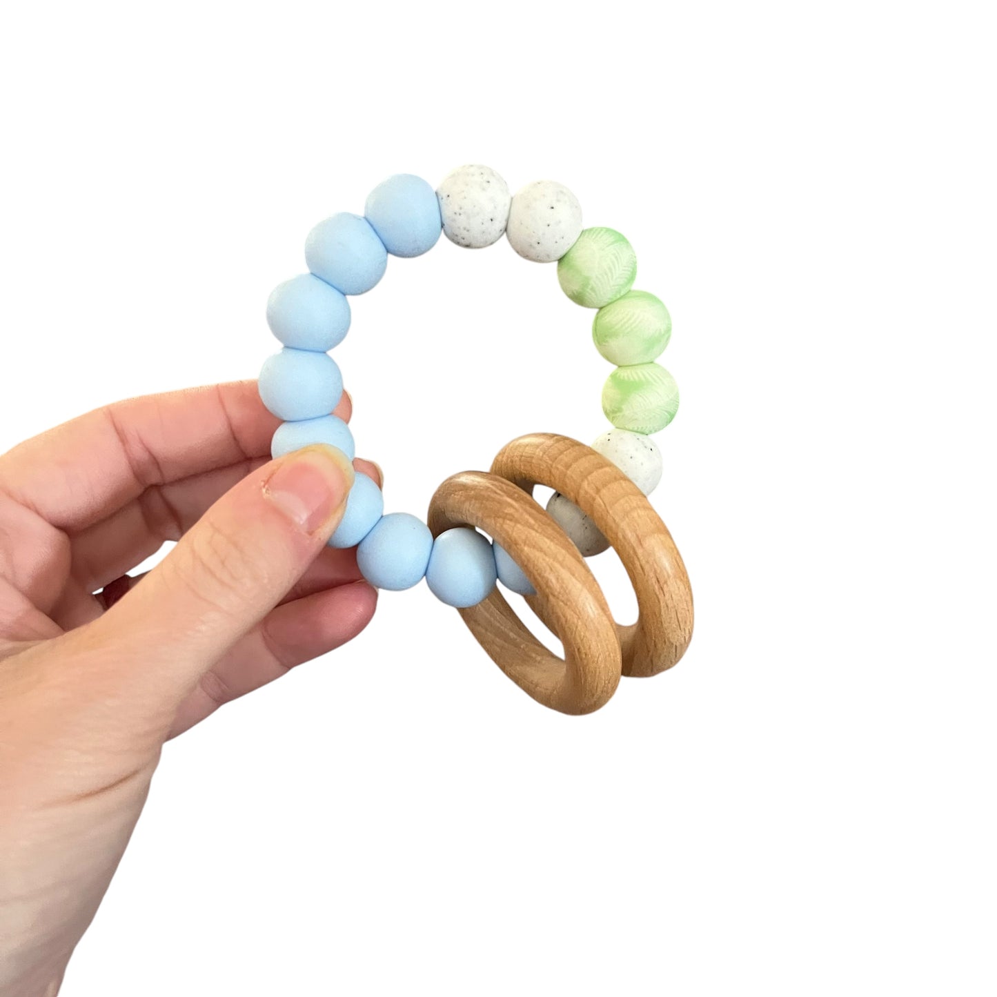 Wood Rattle Teething Ring