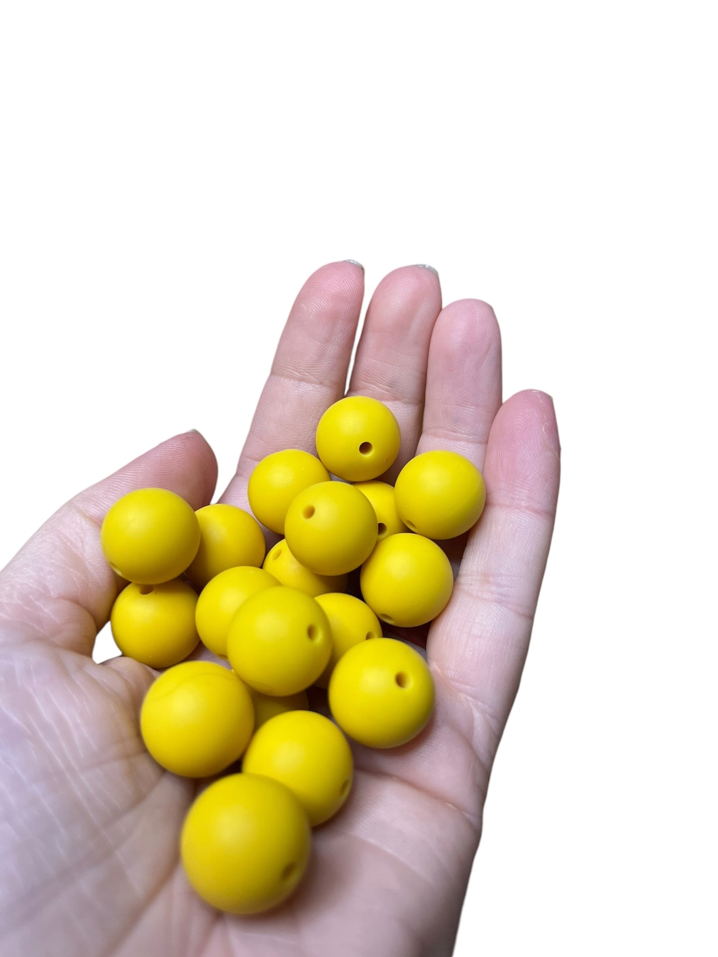 15mm Silicone Beads - Mustard