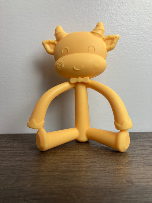 Silicone Cow Teether - yellow