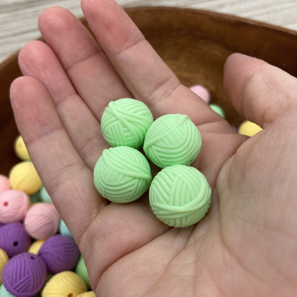 Yarn Ball Silicone Beads