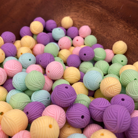 Yarn Ball Silicone Beads