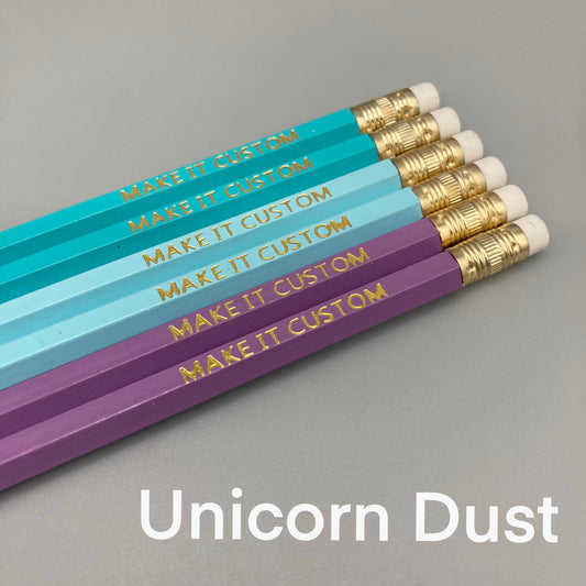 Foil Stamped Pencil 6pk - Unicorn Dust