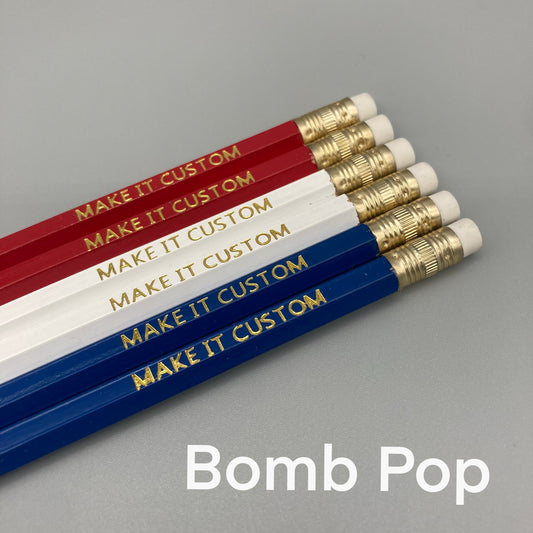 Foil Stamped Pencil 6pk - Bomb Pop