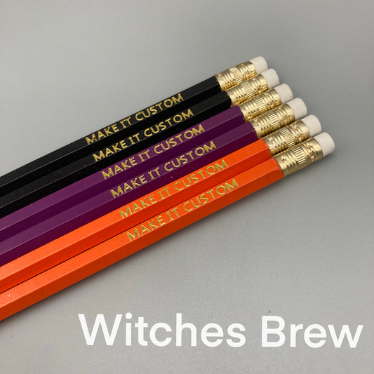 Foil Stamped Pencil 6pk - Witches Brew
