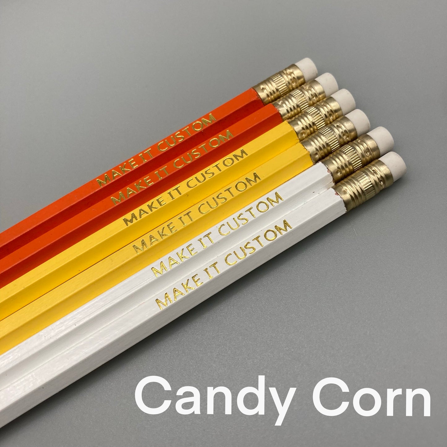 Foil Stamped Pencil 6pk - Candy Corn