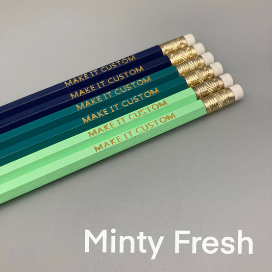 Foil Stamped Pencil 6pk - Minty Fresh